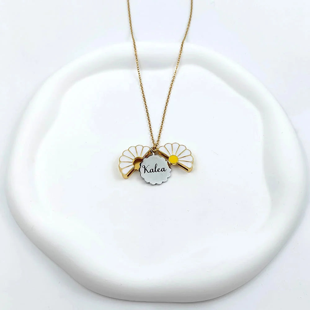 Collier Marguerite Message Personnalisé