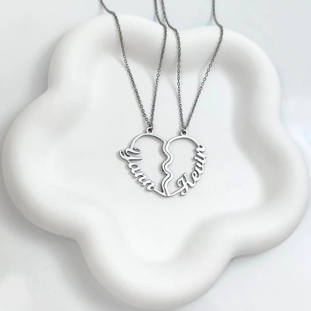 Colliers Double Cœurs 2 Prénoms